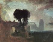 约瑟夫玛罗德威廉透纳 - Archway with Trees by the Sea